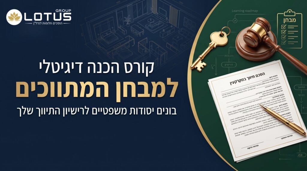 קורס הכנה דיגיטלי למבחן המתווכים